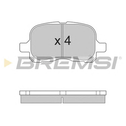 Photo Kit de plaquettes de frein, frein à disque BREMSI BP2859