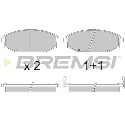 Photo Brake Pad Set, disc brake BREMSI BP2871