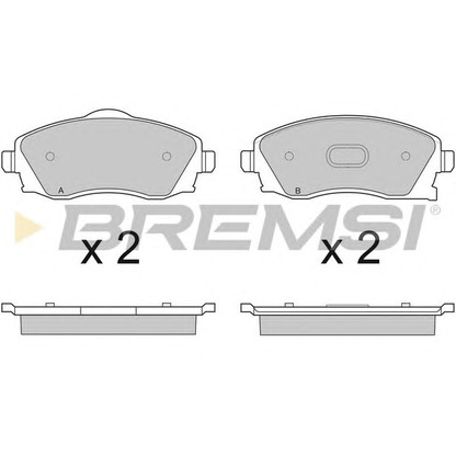 Photo Kit de plaquettes de frein, frein à disque BREMSI BP2915