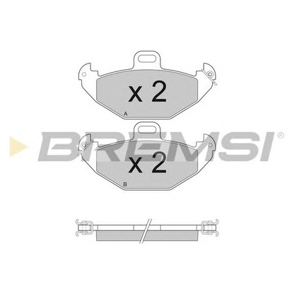 Photo Kit de plaquettes de frein, frein à disque BREMSI BP2922