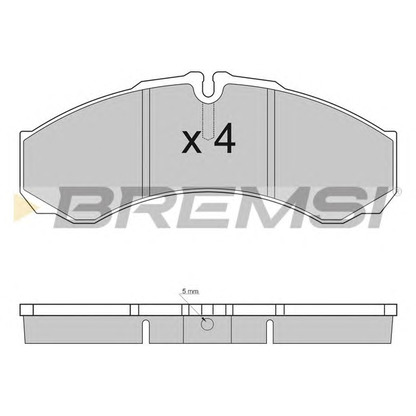 Foto Kit pastiglie freno, Freno a disco BREMSI BP2925