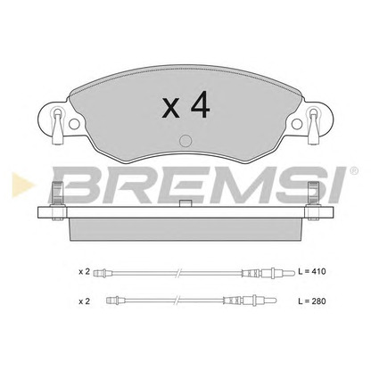 Photo Kit de plaquettes de frein, frein à disque BREMSI BP2940