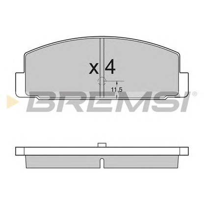 Foto Bremsbelagsatz, Scheibenbremse BREMSI BP2954