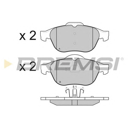 Photo Brake Pad Set, disc brake BREMSI BP2970