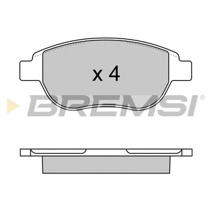 Photo Kit de plaquettes de frein, frein à disque BREMSI BP2972