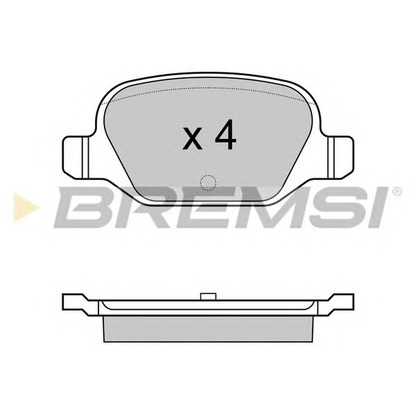 Photo Kit de plaquettes de frein, frein à disque BREMSI BP2974