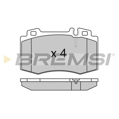 Photo Kit de plaquettes de frein, frein à disque BREMSI BP2986