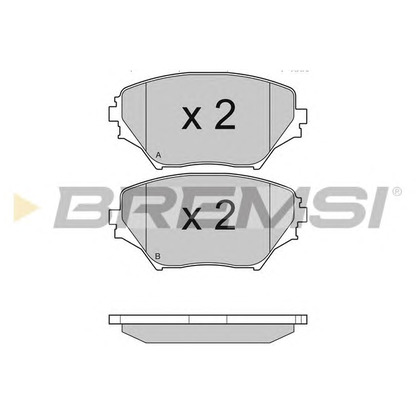 Zdjęcie Zestaw klocków hamulcowych, hamulce tarczowe BREMSI BP2993