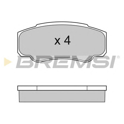 Фото Комплект тормозных колодок, дисковый тормоз BREMSI BP2996