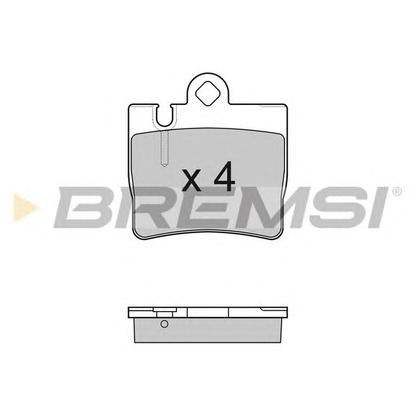 Photo Kit de plaquettes de frein, frein à disque BREMSI BP2999