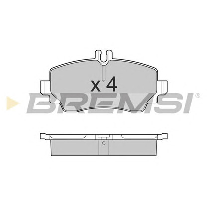 Zdjęcie Zestaw klocków hamulcowych, hamulce tarczowe BREMSI BP3015