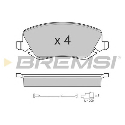 Photo Kit de plaquettes de frein, frein à disque BREMSI BP3023