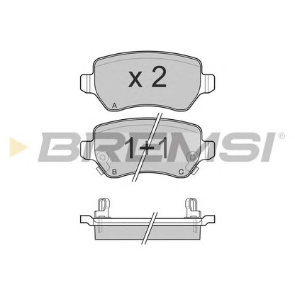 Photo Brake Pad Set, disc brake BREMSI BP3027