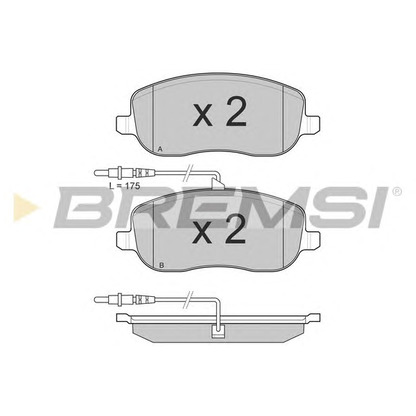 Фото Комплект тормозных колодок, дисковый тормоз BREMSI BP3028