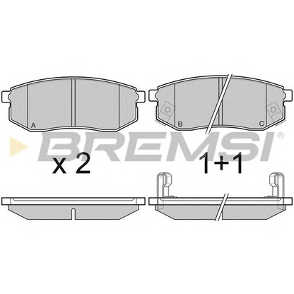 Foto Kit pastiglie freno, Freno a disco BREMSI BP3029