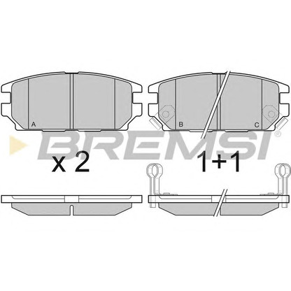 Photo Brake Pad Set, disc brake BREMSI BP3034