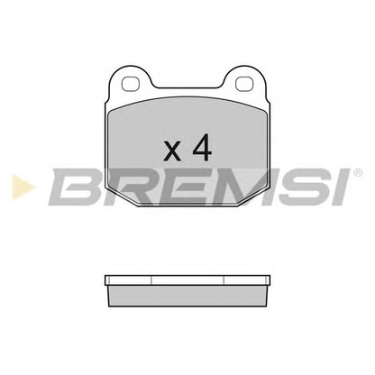 Zdjęcie Zestaw klocków hamulcowych, hamulce tarczowe BREMSI BP3035