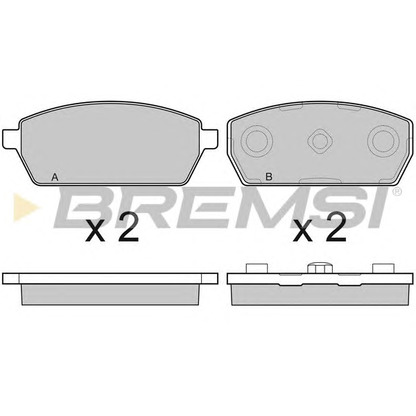 Foto Kit pastiglie freno, Freno a disco BREMSI BP3047