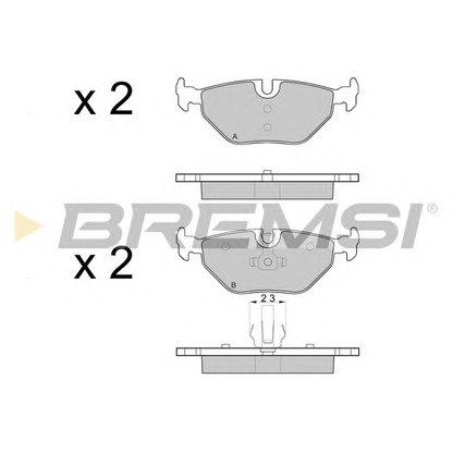 Zdjęcie Zestaw klocków hamulcowych, hamulce tarczowe BREMSI BP3051