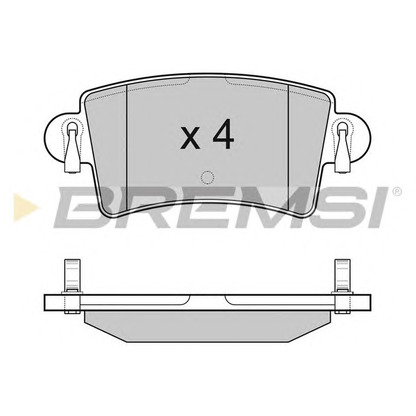 Photo Kit de plaquettes de frein, frein à disque BREMSI BP3074