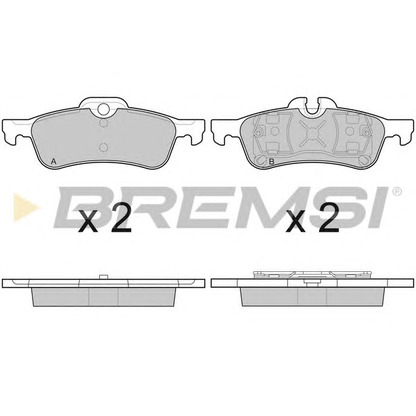 Photo Kit de plaquettes de frein, frein à disque BREMSI BP3075