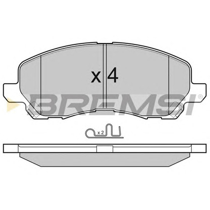 Photo Brake Pad Set, disc brake BREMSI BP3080