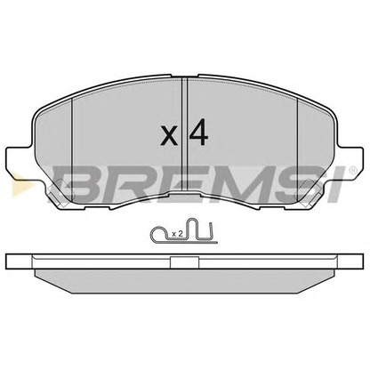 Photo Kit de plaquettes de frein, frein à disque BREMSI BP3080