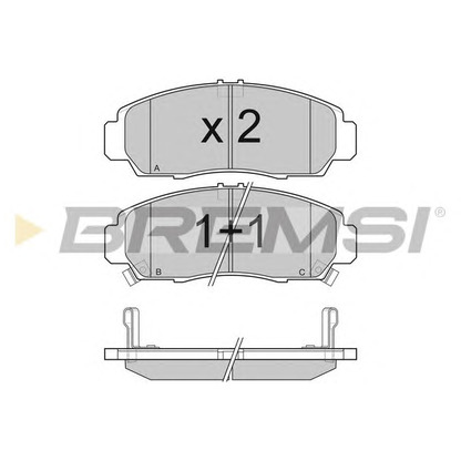 Photo Brake Pad Set, disc brake BREMSI BP3083