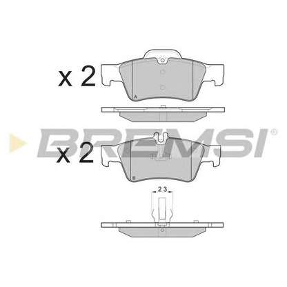 Foto Kit pastiglie freno, Freno a disco BREMSI BP3088