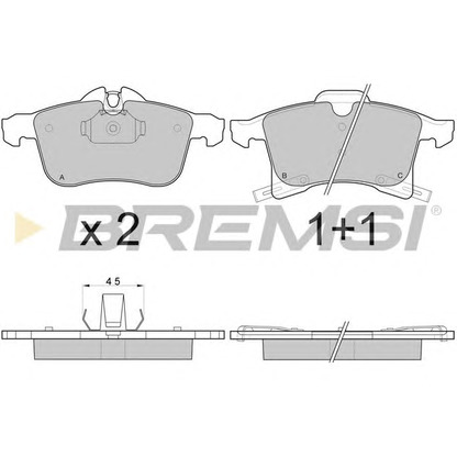 Photo Brake Pad Set, disc brake BREMSI BP3093