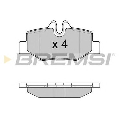 Фото Комплект тормозных колодок, дисковый тормоз BREMSI BP3101
