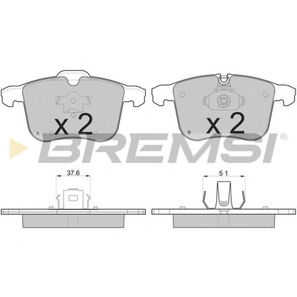 Photo Brake Pad Set, disc brake BREMSI BP3109