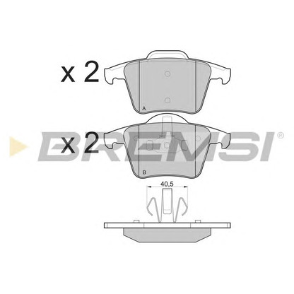 Foto Kit pastiglie freno, Freno a disco BREMSI BP3110