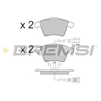 Photo Brake Pad Set, disc brake BREMSI BP3134