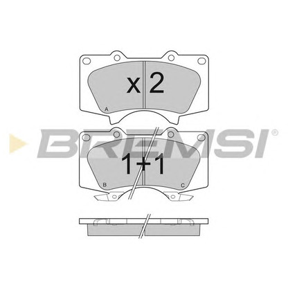 Photo Kit de plaquettes de frein, frein à disque BREMSI BP3139