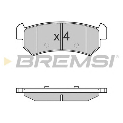 Zdjęcie Zestaw klocków hamulcowych, hamulce tarczowe BREMSI BP3148