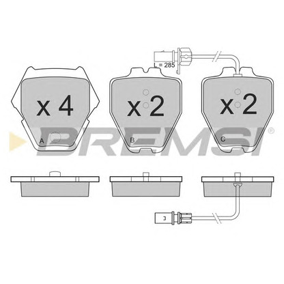 Photo Brake Pad Set, disc brake BREMSI BP3151