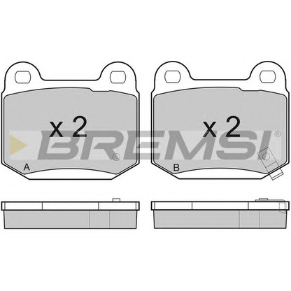 Photo Kit de plaquettes de frein, frein à disque BREMSI BP3159