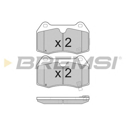 Photo Kit de plaquettes de frein, frein à disque BREMSI BP3165