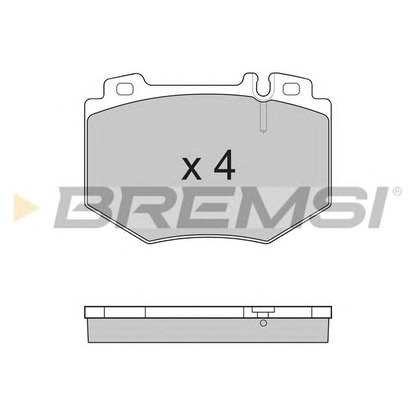 Photo Kit de plaquettes de frein, frein à disque BREMSI BP3166