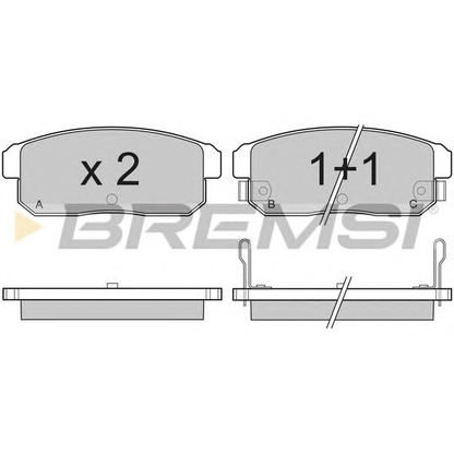 Photo Brake Pad Set, disc brake BREMSI BP3171