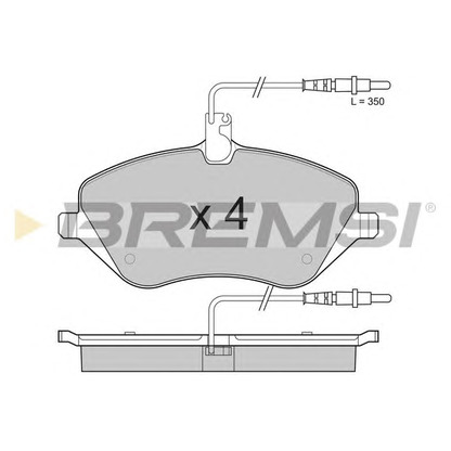 Photo Kit de plaquettes de frein, frein à disque BREMSI BP3181