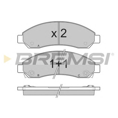 Photo Brake Pad Set, disc brake BREMSI BP3199