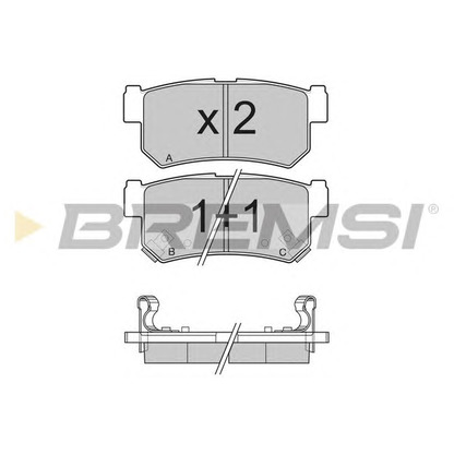 Photo Brake Pad Set, disc brake BREMSI BP3203