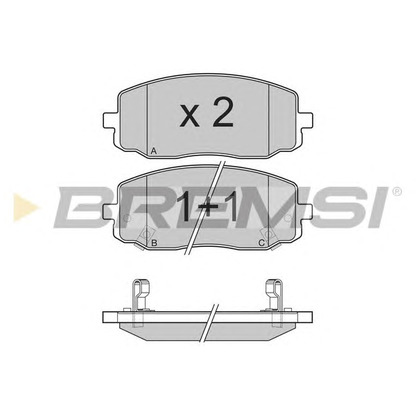 Photo Brake Pad Set, disc brake BREMSI BP3204