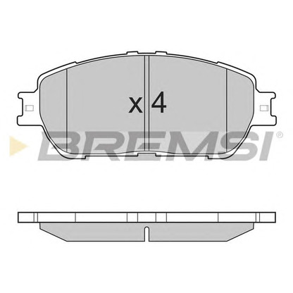 Photo Kit de plaquettes de frein, frein à disque BREMSI BP3209