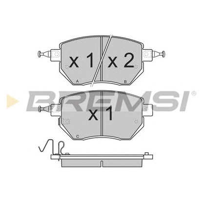 Zdjęcie Zestaw klocków hamulcowych, hamulce tarczowe BREMSI BP3210
