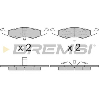 Zdjęcie Zestaw klocków hamulcowych, hamulce tarczowe BREMSI BP3215