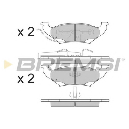 Photo Kit de plaquettes de frein, frein à disque BREMSI BP3223