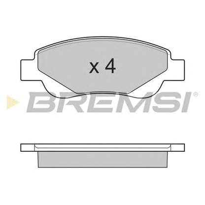 Фото Комплект тормозных колодок, дисковый тормоз BREMSI BP3225